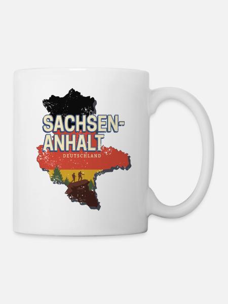 Sachsen Anhalt Deutschland Bundesland Souvenir - Tasse - Weiß