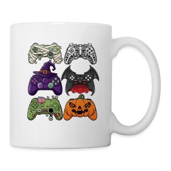 Halloween Gaming Controllers — Spooky Gamer Vibes - Mug - white - Right