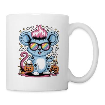 Rocker Mouse Halloween Rat - Mug - white - Right