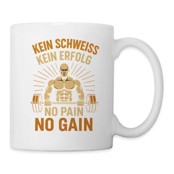 No Sweat No Success Fitness Motivation Gym - Mug - white - Right