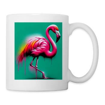 Flamingo - Tasse - Weiß - Rechts