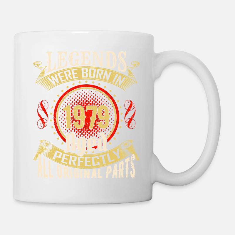 Legends Born 1979 Aged Perfectly - Mug - white