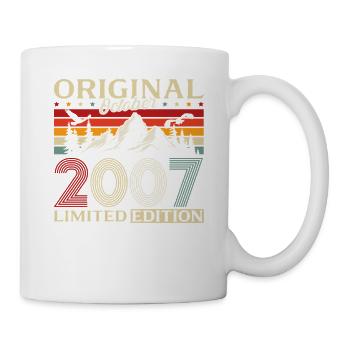 18. Geburtstag Original Oktober Jahrgang 2007  - Tasse - Weiß - Rechts
