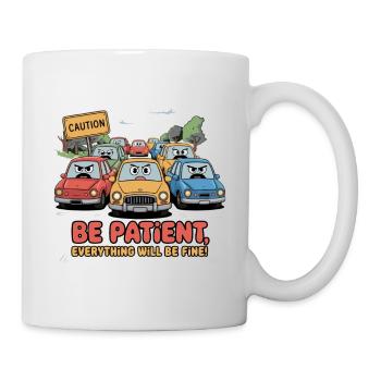 Patience sur la route - Mug blanc - blanc - Droite