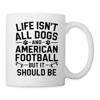 Football Saying Dogs Funny Football Gift - Mug - white - Right