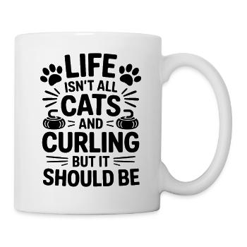 Curling Dire Chats Drôle Curling Cadeau - Mug blanc - blanc - Droite