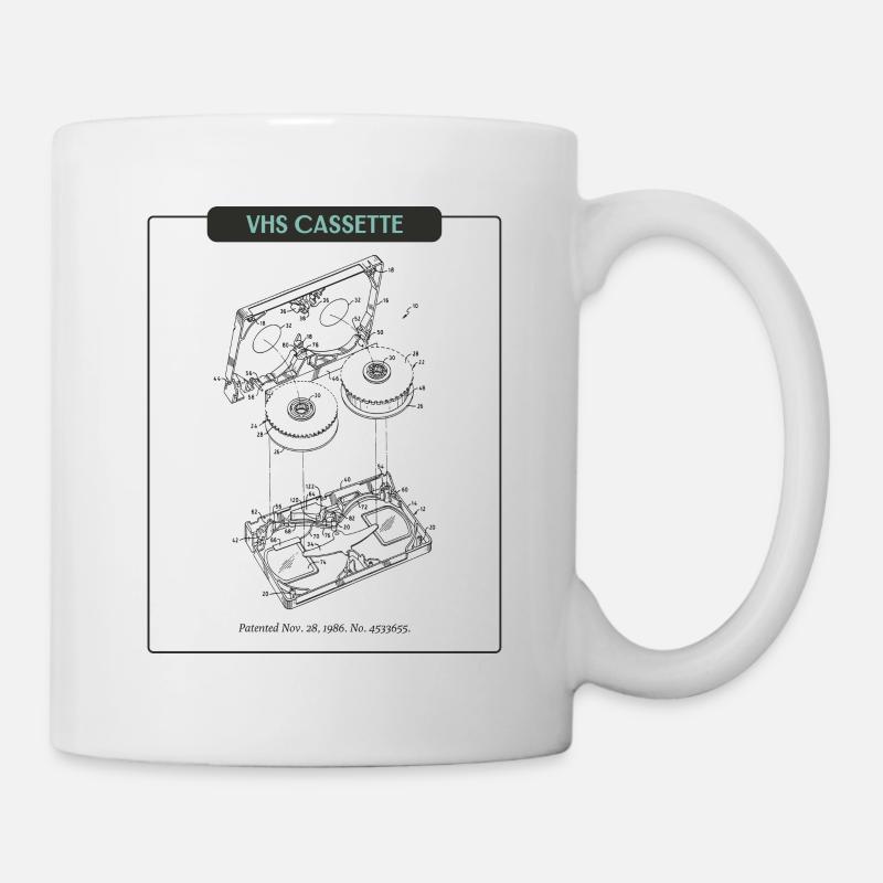 Cassette VHS Esquisse Rétro - Mug blanc - blanc