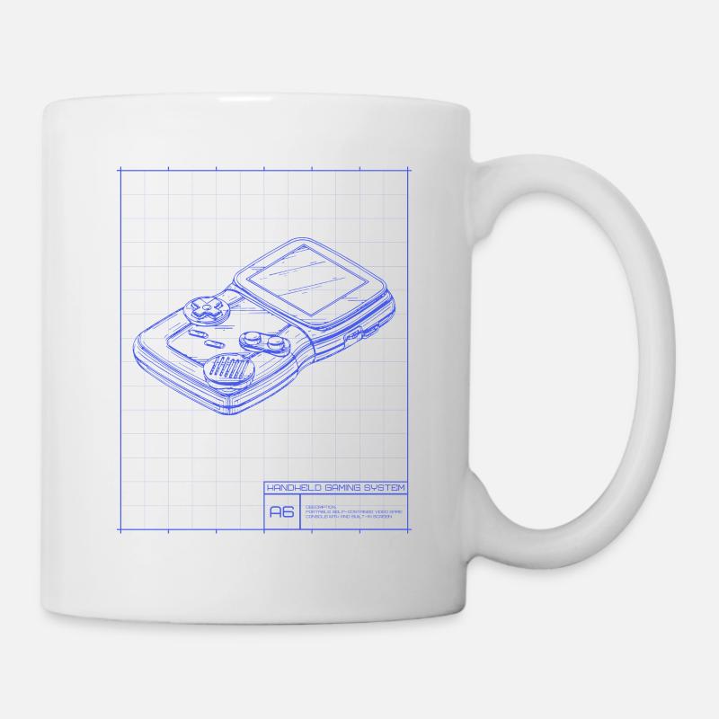 Croquis à main - Mug blanc - blanc