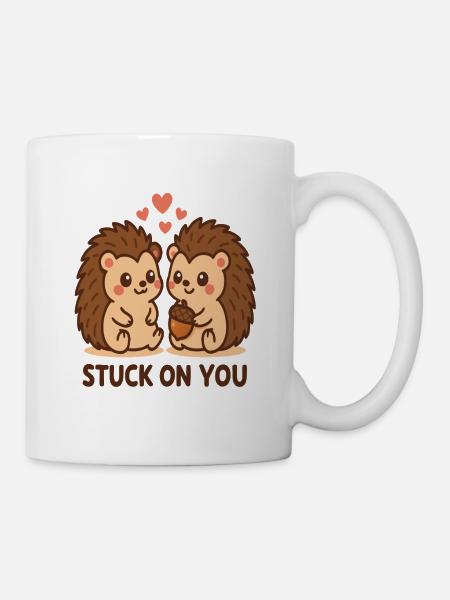 Kuschelige Igel Verliebt - Tasse - Weiß