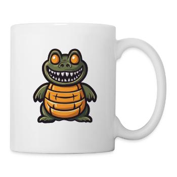 Alligator Halloween Bande dessinée drôle - Mug blanc - blanc - Droite