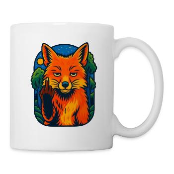 Mitternachtsfuchs rebellisch, liebe Füchse - Tasse - Weiß - Rechts