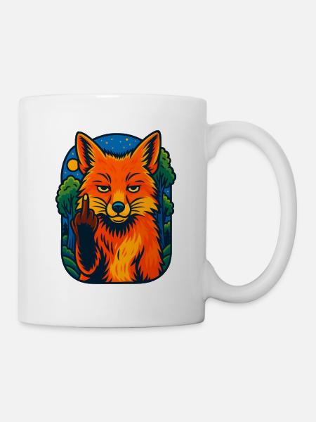 Mitternachtsfuchs rebellisch, liebe Füchse - Tasse - Weiß