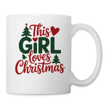 Dieses Mädchen liebt Weihnachten - Tasse - Weiß - Rechts