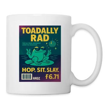 Toadally Rad Disco Frosch Magazin - Tasse - Weiß - Rechts