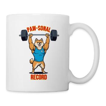 Paw-Sonal Record Shiba Lifter - Mug - white - Right