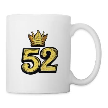 52 Zahl Krone - Tasse - Weiß - Rechts