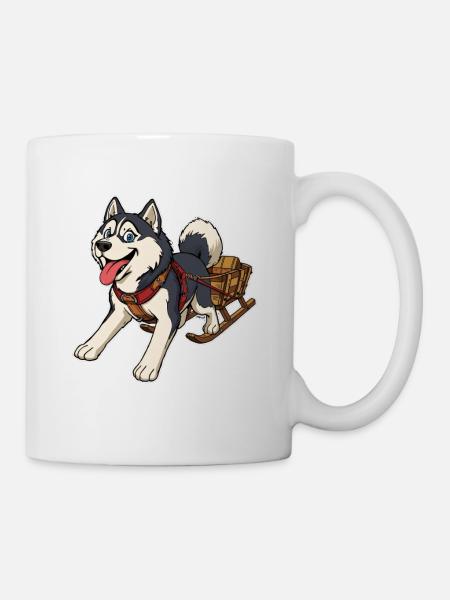 Siberian Sledge Abenteuer - Tasse - Weiß