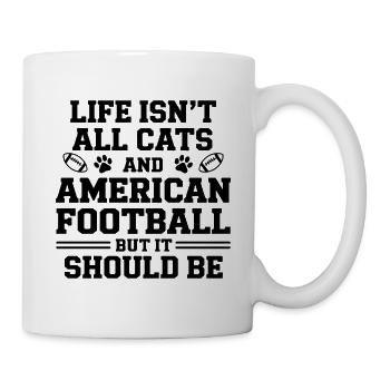 Football Saying Cats Funny Football Gift - Mug - white - Right