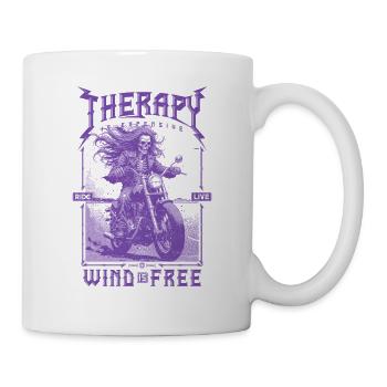 Therapy is Expensive Wind is Free Motorcycle Rider - Mug - white - Right