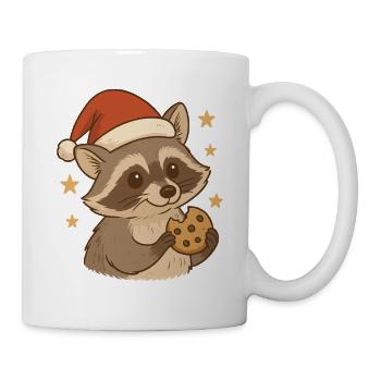 raton laveur de Noël avec biscuit - Mug blanc - blanc - Droite
