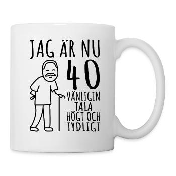 40th birthday gift 40 years gift for 40 year old man - Mug - white - Right