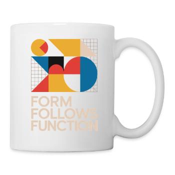 Bauhaus Form Follows Function Geometric Art - Mug - white - Right