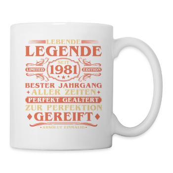 1981 Vintage Born Vintage 45th Birthday - Mug - white - Right