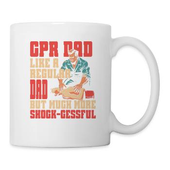 CPR Instructor Father Resuscitation Emergency Physician - Mug - white - Right