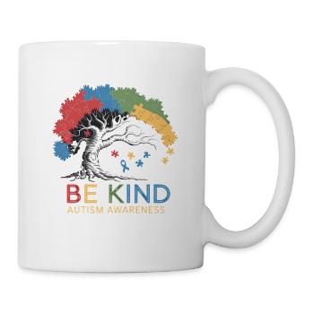 Be Kind Autism Bewusstsein Baum Puzzle - Tasse - Weiß - Rechts