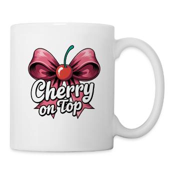 Cherry On Top Bow Illustration - Mug - white - Right