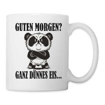 Guten Morgen Panda Ganz dünnes Eis - Mug - white - Right