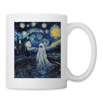 Ghost Van Gogh Style Starry Night - Mug - white - Right