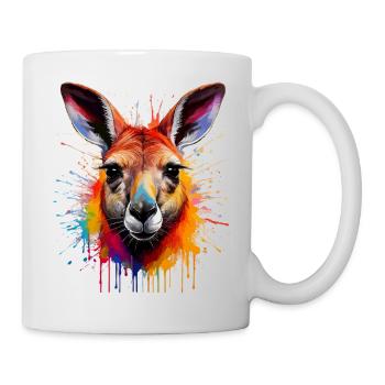 Kangaroo Color Explosion Portrait - Mug - white - Right