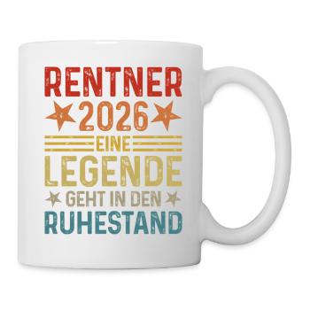 Pensioners 2026 A legend retires - Mug - white - Right
