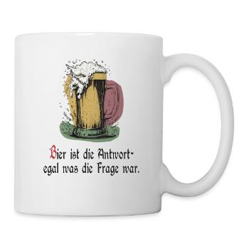 Beer is the answer – no matter what the question was - Mug - white - Right