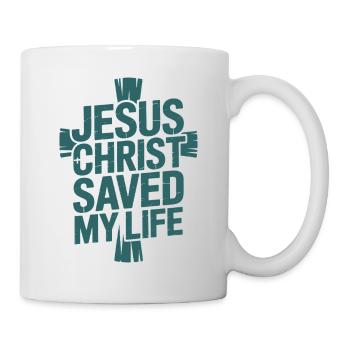  Jesus Christus hat mein Leben gerettet - Tasse - Weiß - Rechts