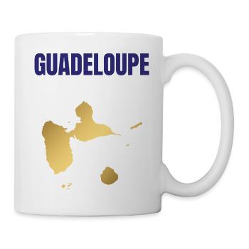 T-shirt Guadeloupe carte dorée Antilles - Mug blanc - blanc - Droite