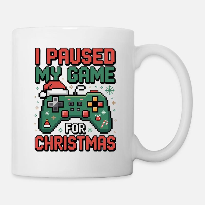 Cotes de jeu amusantes pour les joueurs de Noël - Mug blanc - blanc