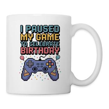 Citation de jeu amusante d’anniversaire gamer - Mug blanc - blanc - Droite