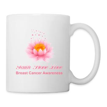 T-shirt de sensibilisation Cancer Faith Hope Love - Mug blanc - blanc - Droite