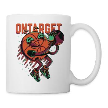 Basket Cartoon - Mug blanc - blanc - Droite