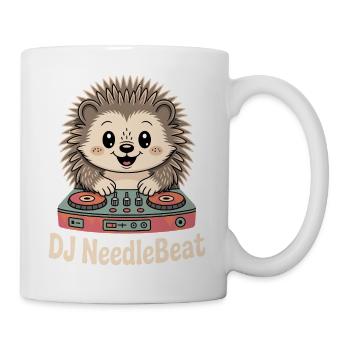 DJ NeedleBeat Igel DJ Plattenspieler Rave - Tasse - Weiß - Rechts