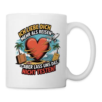 I love you more than traveling - Mug - white - Right