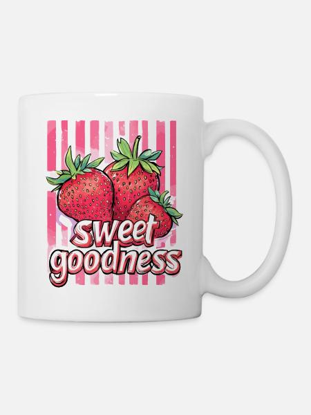 sweet goodness - erdbeere - Tasse - Weiß