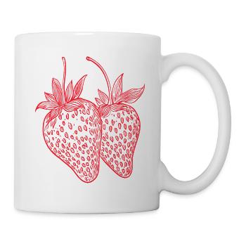 Strawberry - Tasse - Weiß - Rechts