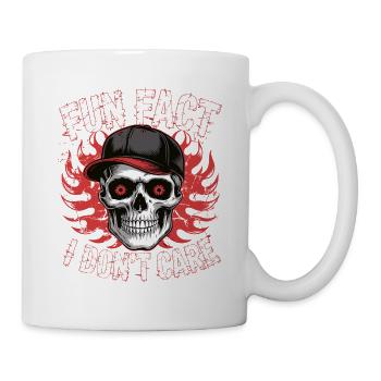 Skull Spruch Fun Fact - Tasse - Weiß - Rechts