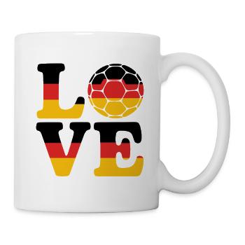 Love Football Germany Flag Motif - Mug - white - Right