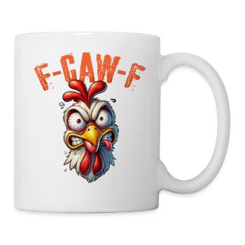 F CAW F Shirt Herren Damen Huhn Meme F-CAW-F Shirt - Tasse - Weiß - Rechts