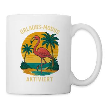 Flamingo Beach Vacation Enabled - Mug - white - Right
