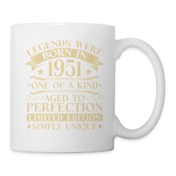 75ème Anniversaire Millésime 1951 - Mug blanc - blanc - Droite